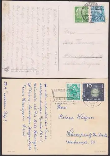 Postkarte mit Frankatur der DDR und Bund - Mache, unerkannt gestempelt
