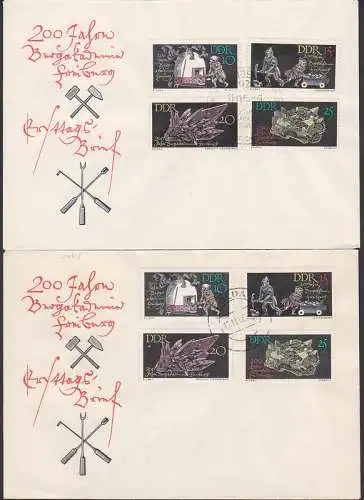 exploitation minire Freiberg (Sachsen) Bergbau "200 Jahre Bergakademie 1965" mining