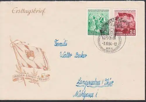Deutschlandtreffen der Jugend in Berlin FDC DDR 428/29, SSt