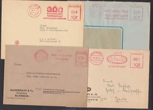 Mannheim-Friedrichsfeld, Braunschweig, Köln 5, Mnchen, vier AFS dabei Bassermann & Co.Optimol