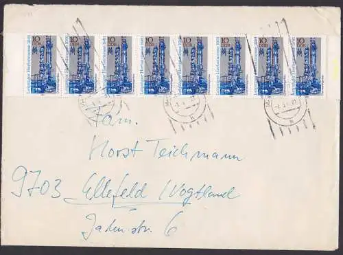 Herbstmesse 1981 10 Pfg im waager. 8er-Streifen (2634)