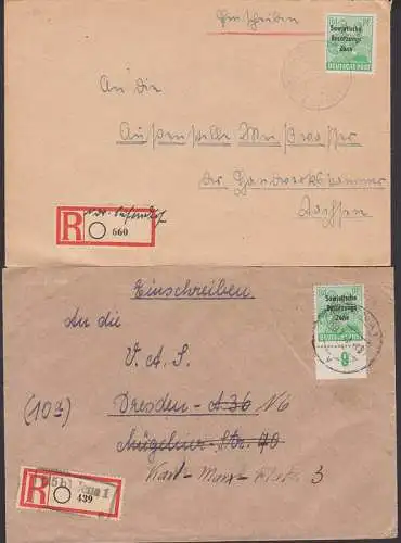 Aushilfs-R-Zettel Niederseifersdorf über Niesky, Jena R-Bf mit 84 Pfg.-SBZ-Aufdruck (197)