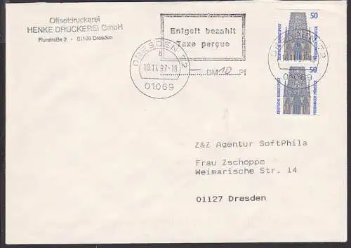 Dresden 72, bei diesem PA fehlten passende Wertstufen, damit Teilbarfreimachung notwendig, 18.11.97