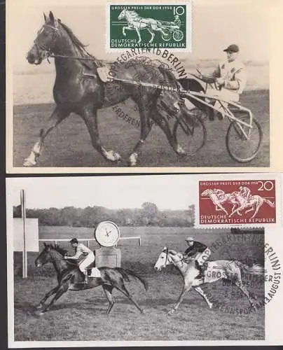 MC 641, 642 Hoppegarten (b Berlin) auf neutralem Foto, Pferderennsport