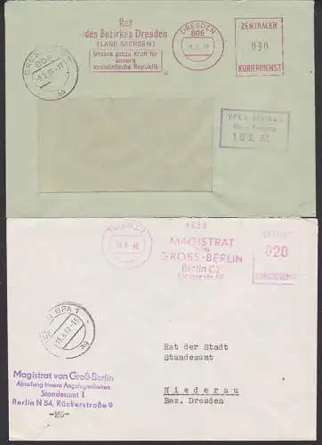 Magistrat von Gross-Berlin ZKD-AFS, Dresden Rat des Bezirkes "Unsere ganze Kraft für .."