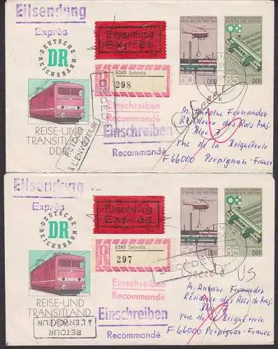 Eisenbahnwesen Auslands-R-Bf aus Sebnitz 50 und 85 Pfg. Ganzsachenumschlag