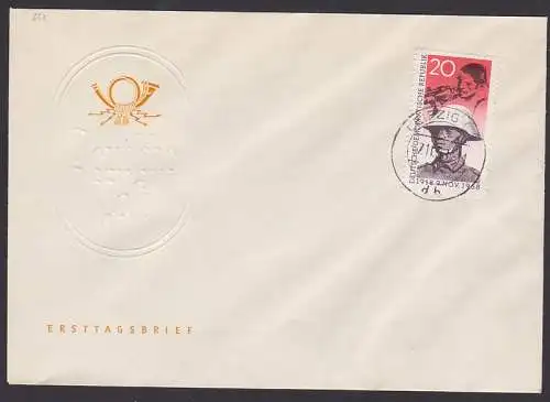 Novemberrevolution neutraler Brief, Ersttag Leipzig 7.11.58 (662)