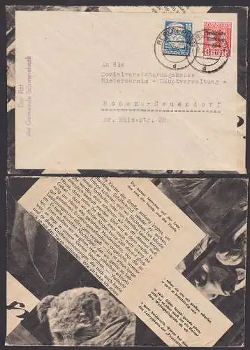 Gemeinde Schwanebeck, Fernbrief, Adress-Aufkleber auf selbst gestalteten Umschlag, Berlin-Buch