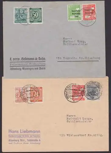 Altenburg 10fach in MiF mit SBZ-Aufdruck Juji 1948