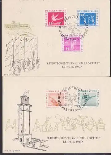 Deutsches Turn- und Sportfest auf Gedenkblatt mit Dv. 10.8.59