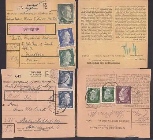 Herleburg Kr. Krotoschin, Kosmik Wielkopolski, Raschkau Gmina Raskow Ostrowski Paketkarte nach