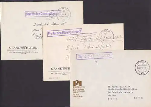 Grandhotel 1987, Palasthotel 1070 Berlin je mit ZKD R1 Nur für den Dienstgebrauch