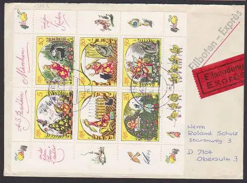 A. S. Puschkin Märchen von der Toten Zarentochter, Klbg. (2914/19), links nicht durchgezähnt, Eil-Bf