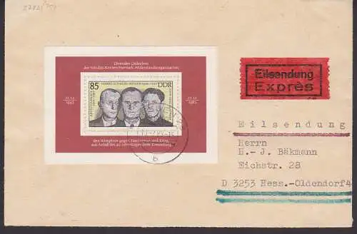 Schulze Boisen Harnack Bl. 70 auf Eil-Brief portogenau,rs. Eing.-St