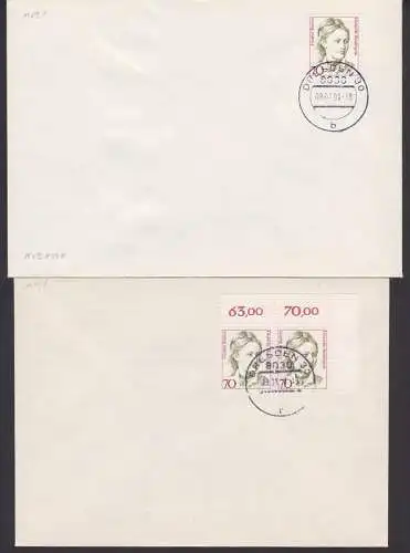 Elisabeth Boehm 70 Pfg. in EF, MeF vom Ersttag (1489)