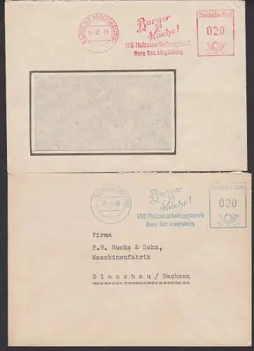 Burger Küche! Holzverarbeiungswerk Burg (Sachs.-Anhalt) AFS in blau und rot