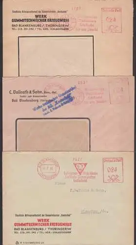 Bad Blankenburg (Thüringerw), Treibriemen, Förderbänder drei AFS in rot  mit Fa-Umbenennung