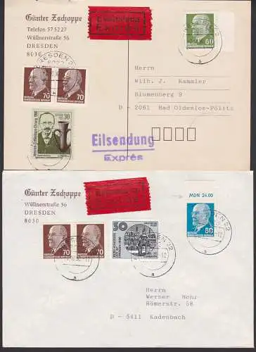 Heinrich-Schliemann-Ehrung, IAF-Kongress, Eisendungen, dabei 80 Pfg. OR MDN mit Punkt am M