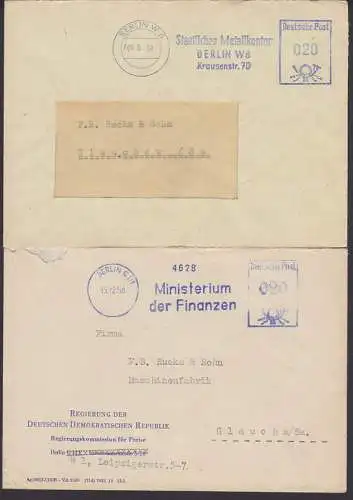 Staatliches Metallkontor AFS in blau, Ministerium f. Finanzen