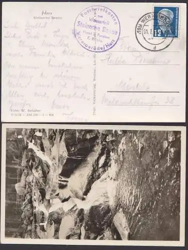 Postbriefkasten am Wasserfall Steinerne Renne K1 Hotel und Pension E. Reinke Ak, Wernigerode