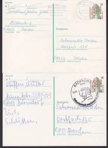 Celle 30 Pfg. GA SSt. Radeburg Geburtsstadt von Heinrich Zille, GA nur im VGO so möglich ohne Zusatzfrank