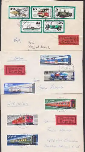 Schienenfahrzeuge und Verkehrsmuseum Dresden je Eil-Bf, 1844 vom Ersttag aus Leipzig