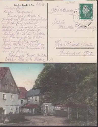 Gasthof Laucha i. Sa. OSt. Kittlitz Amtshauptstadt Löbau