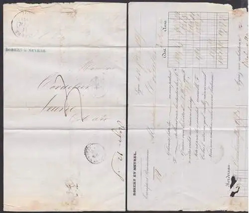 Faltbrief aus Lyon mit Firmenkopf  Robert et Meyrel