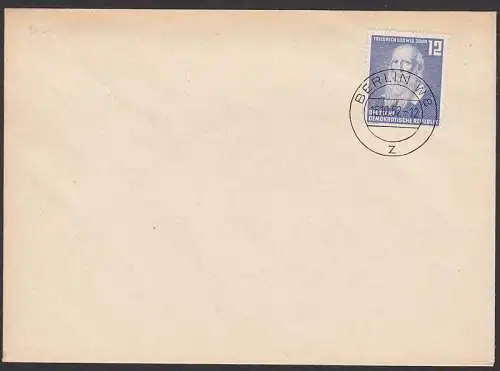Friedrich Ludwig Jahn 12 Pfg. Ersttag-St. Berlin 15.10.52 (317)
