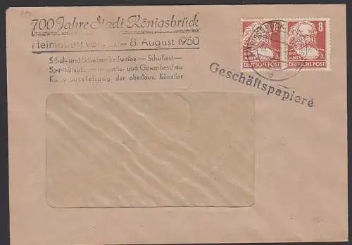 Königsbrück 8 Pfg. Karl Marx im Paar G-Papiere mit Z5 700 Jahre Stadt .. Heimatfest (214)