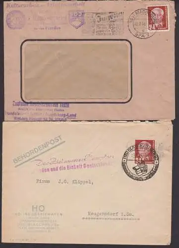 Magdeburg, Glauchau je mit Werbespots Kulturarbeit -- Friedensarbeit, Ziel unseres Kampfes.. 1951