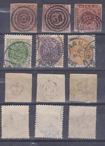 Dänemark Freimarken - Lot gestempelt, dabei Nr.-St. 56 (1,1,4, 29/30)