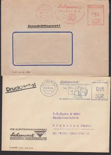 Sachsenwerk Dresden AFS in rot und blau mit Abb. Elektro-Motoren