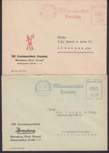 Brieselang (Kreis Nauen) VEB Gummiausrüstung AFS in blau und rot