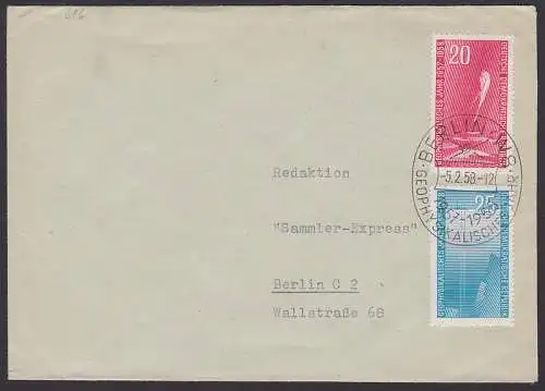 Geophysikalisches Jahr 1957-59 SSt. Berlin 5.2.58 FDC (616)