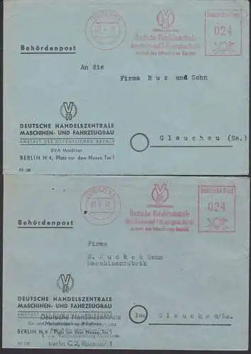 DHZ je aus Berlin AFS Behördenpost 1951 Anstalt des öffentlichen Rechts