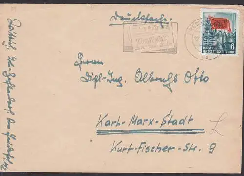 Karl-Marx-Jahr 1953 Ds 6 Pfg. MWSt. Sächsische Zeitung Pressefest 12.8.54 (344)