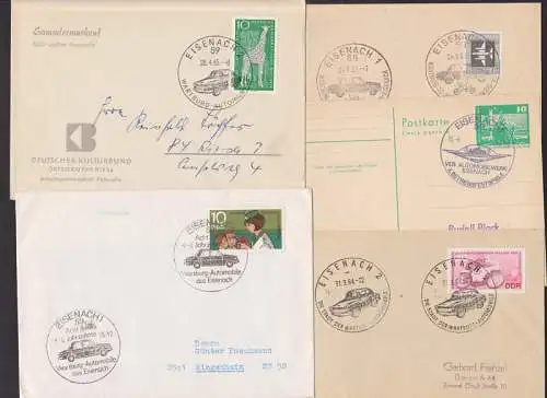 Automobil Wartburg SSt. Eisenach 5 verschiedene Motive zw. 1964 und 1979