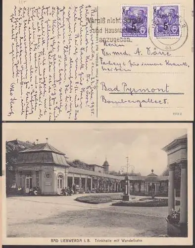 Bad Liebenwerda Trinkhalle, aufgeliefert in Bautzen MWSt. Vergiß nicht Straße und Hausnummer, (435)