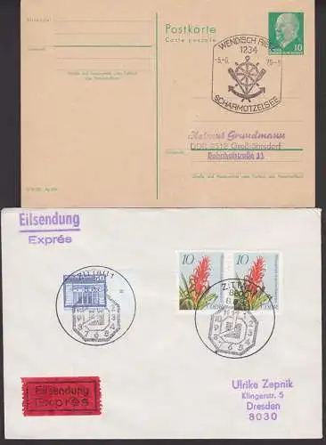 Zahlenfolgen Wendisch Rietz PLZ 1234 5.6.78.9 Uhr, Zittau 88(00) 8.8.88 8 Uhr