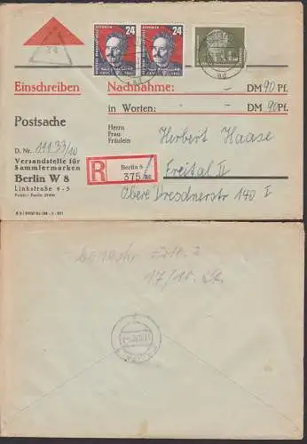 Postsache Einschreiben-Nachnahme aus Berlin 16.10.52 (294)