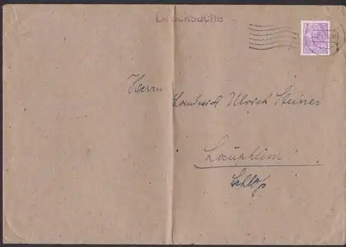 Fünfjahrplan 15 Pf EF a. Drucksache bis 100 g, (411) MSt Berlin N4 -ca- 23.3.56, senkr. Faltbug