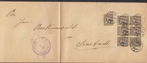 Ilmenau 23.12.22 Dienstpostbrief, Siegelst. Amtsgericht Land Thüringen, MeF nach Arnstadt