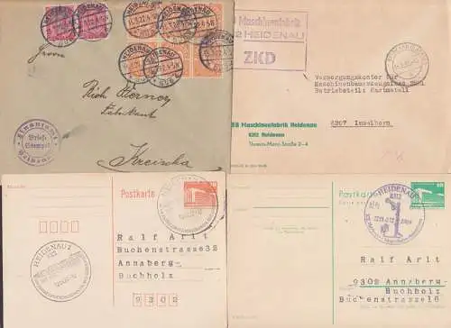 Heidenau, Lot 4 Bf, dabei ZKD Maschinenfabrik, Dienstbrief 1922 Finanzamt, SSt. Modellbahn