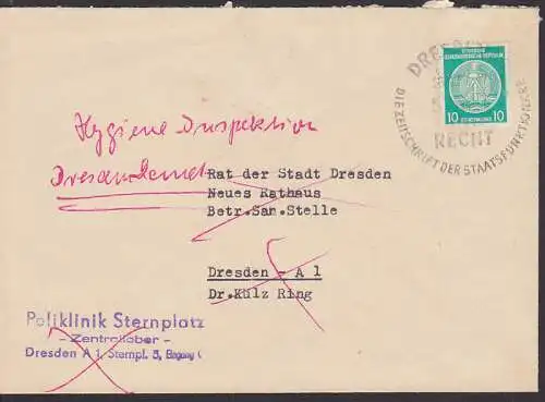 Dresden Dienstpost-Orts-Bf SSt. 26.9.59, SSt. STAAT und RECHT Die Zeitschrift der Staatsfunktionäre