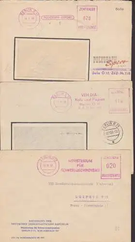 POLYGRAPH, MINISTERIUM, Holz und Papier  3 ZKD AFS, dabei Ortsbrief