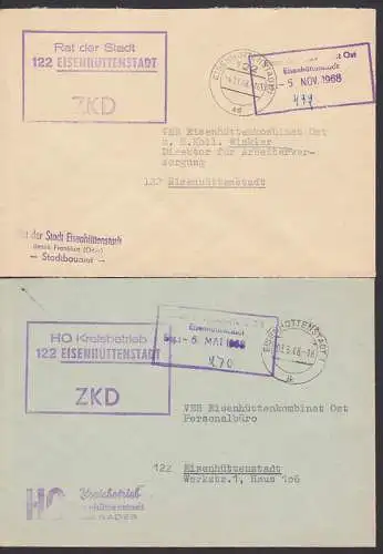 Eisenhüttenstadt R3 ZKD-St. Rat der Stadt 4.11.68, HO Kreisbetrieb, Ortsbrief