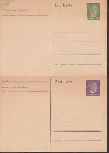 UKRAINE zwei GA Hitler mit Aufdruck ungebraucht