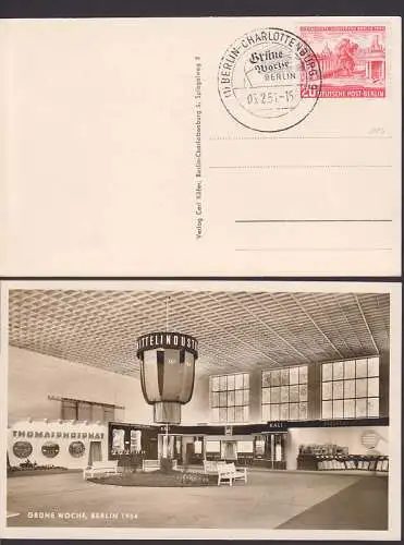 Grüne Woche Berlin SSt. 5.2.54 auf Fotokarte Halle Thomasphosphat Kali (116) Berlin-Charlottenburg