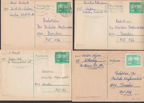 Wittenberg, Wilhelm-Pieck-Stadt Guben, Torgau, Meissen, 4 MWSt. russicher Typ, Ort links senkrecht im Stempel